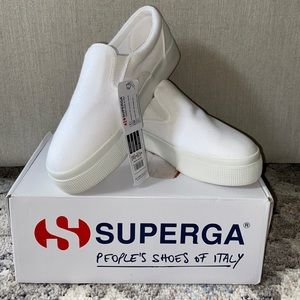 Superga Platform Slip-on Sneakers - White